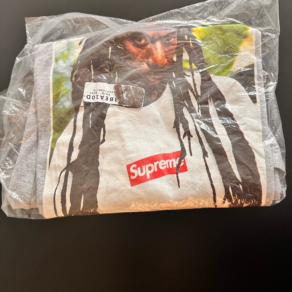 New Supreme SS19 Buju Banton Photo Tee Heather Grey Gray T-Shirt Size M